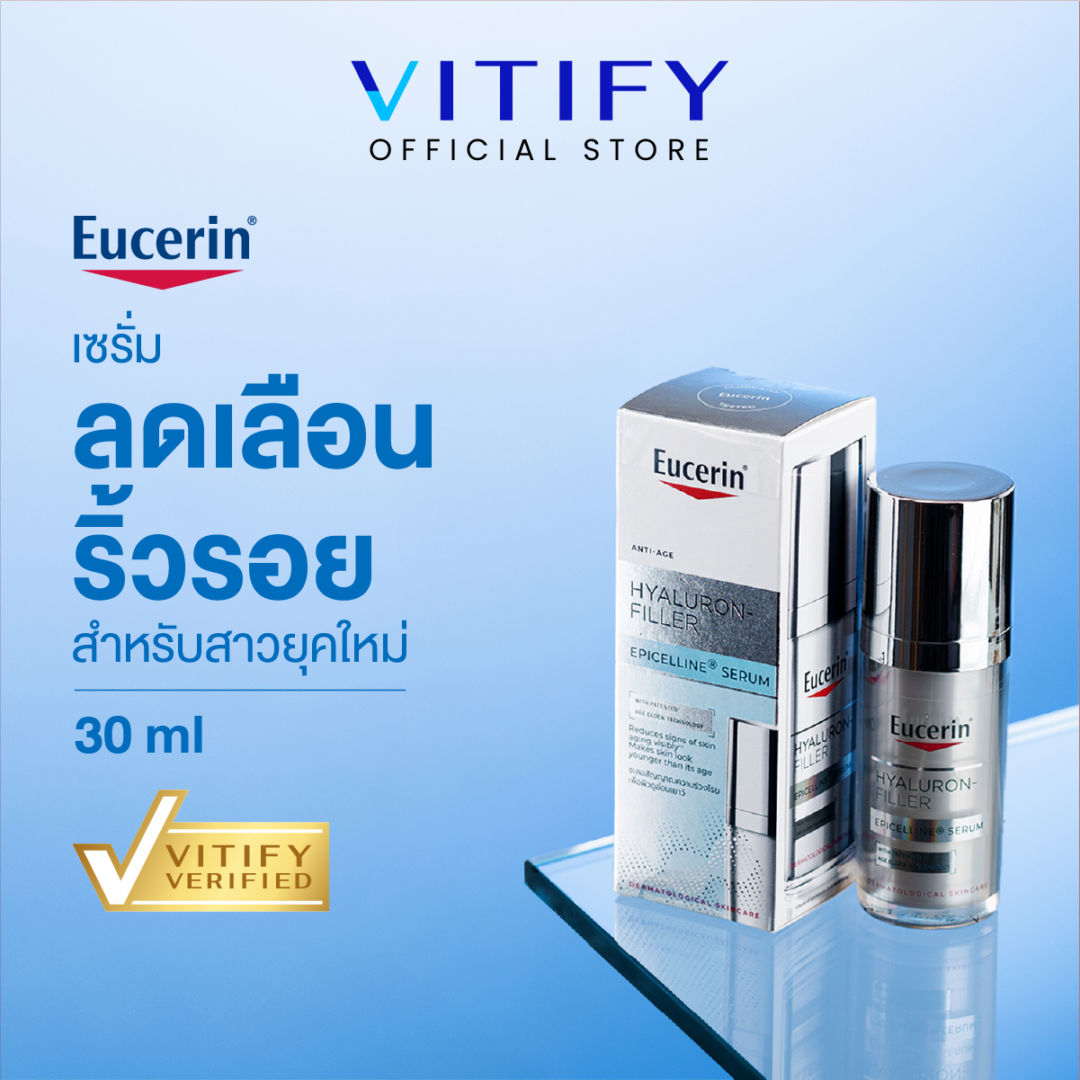 Eucerin Hyaluron - Filler Epicelline Serum, Anti-Wrinkle Serum, 30 ml ราคา 2,490 บาท*ส่งฟรี