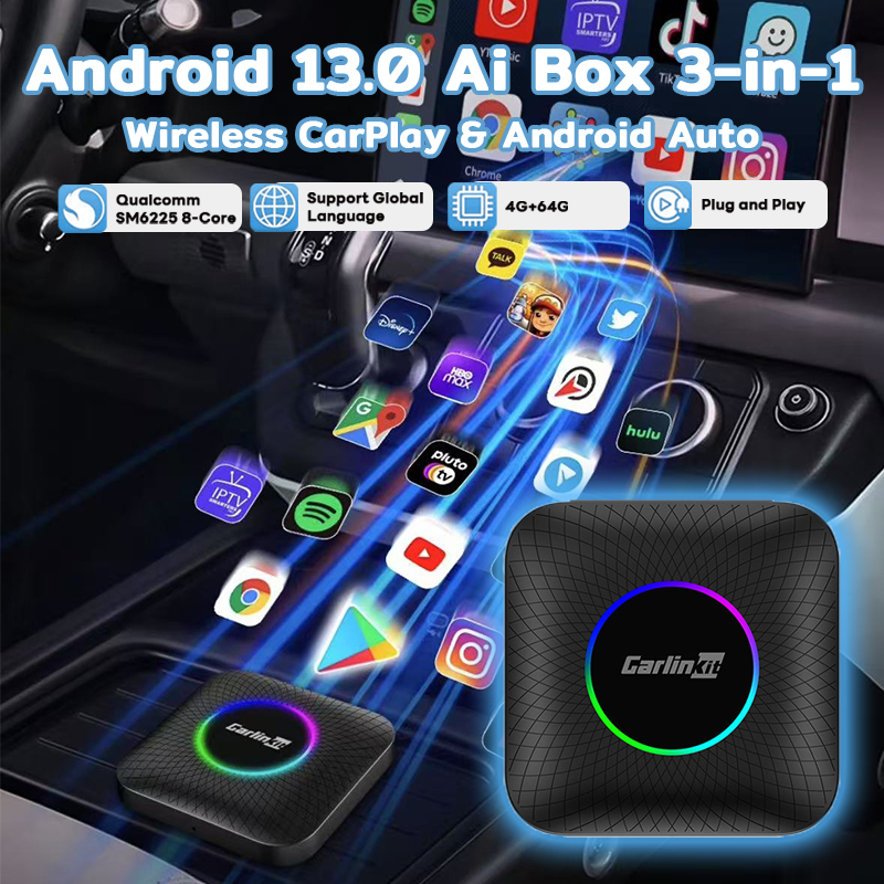 [New Arrival]Carlinkit TBOX-LED Carplay Ai Box Wireless CarPlay Android ...