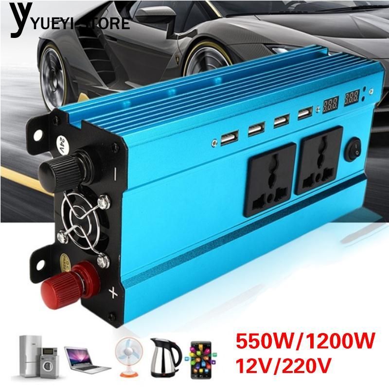 Solar Power Inverter Car Inverter Auto Inverter DC12V To AC220V 1200W Peak