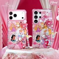 [For iPhone/S25Ultra/S26Ultra Disney Princess] Disney Princess Collection เคสสำหรับไอโฟนเจ้าหญิงดิสนีย์ ฟรี Strap Phone เคสกันรอยกันกระแทก ลิขสิทธิ์แท้