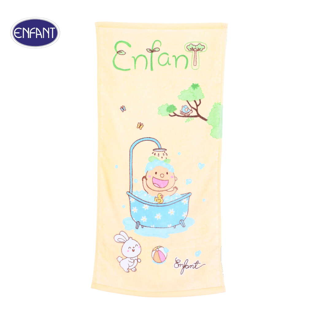 Enfant (อองฟองต์) ผ้าขนหนู ลายน้องออร์ก้า สีครีม ราคา 160 บาท*ส่งฟรี