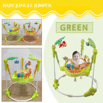 BabyMom Neolife - Jumper Jungle Jumbo จัมเปอร์ รุ่น Jungle เก้าอี้กระโดด 360 องศา ของเล่นเสริมพัฒนาการ พร้อมเสียงเพลงดนตรีสนุกน่ารัก nontoxic สีเขียว (1)