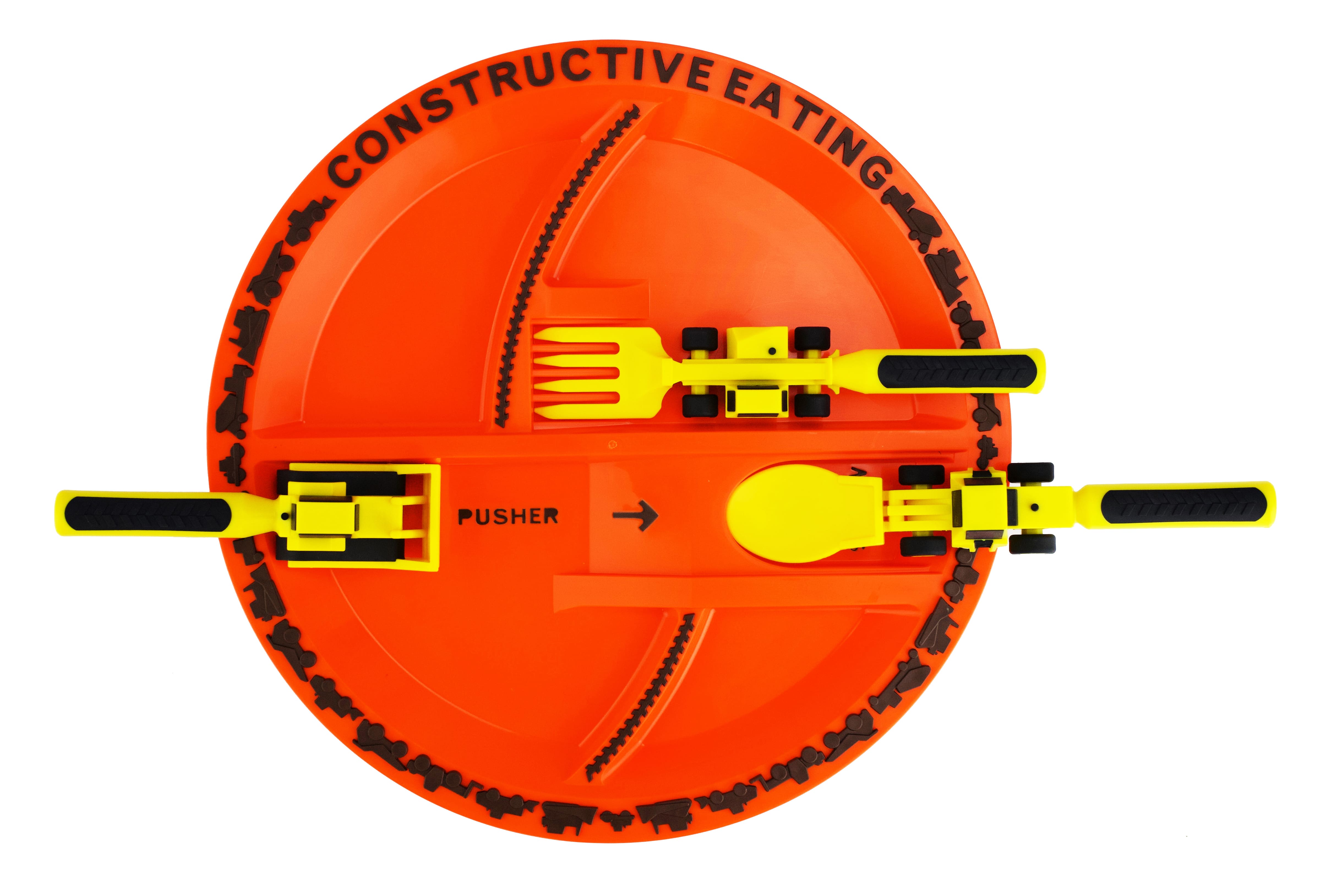 Children's Plate and Spoon Set - Car, Constructive Eating Brand, from the United States. ราคา 318 บาท*ส่งฟรี