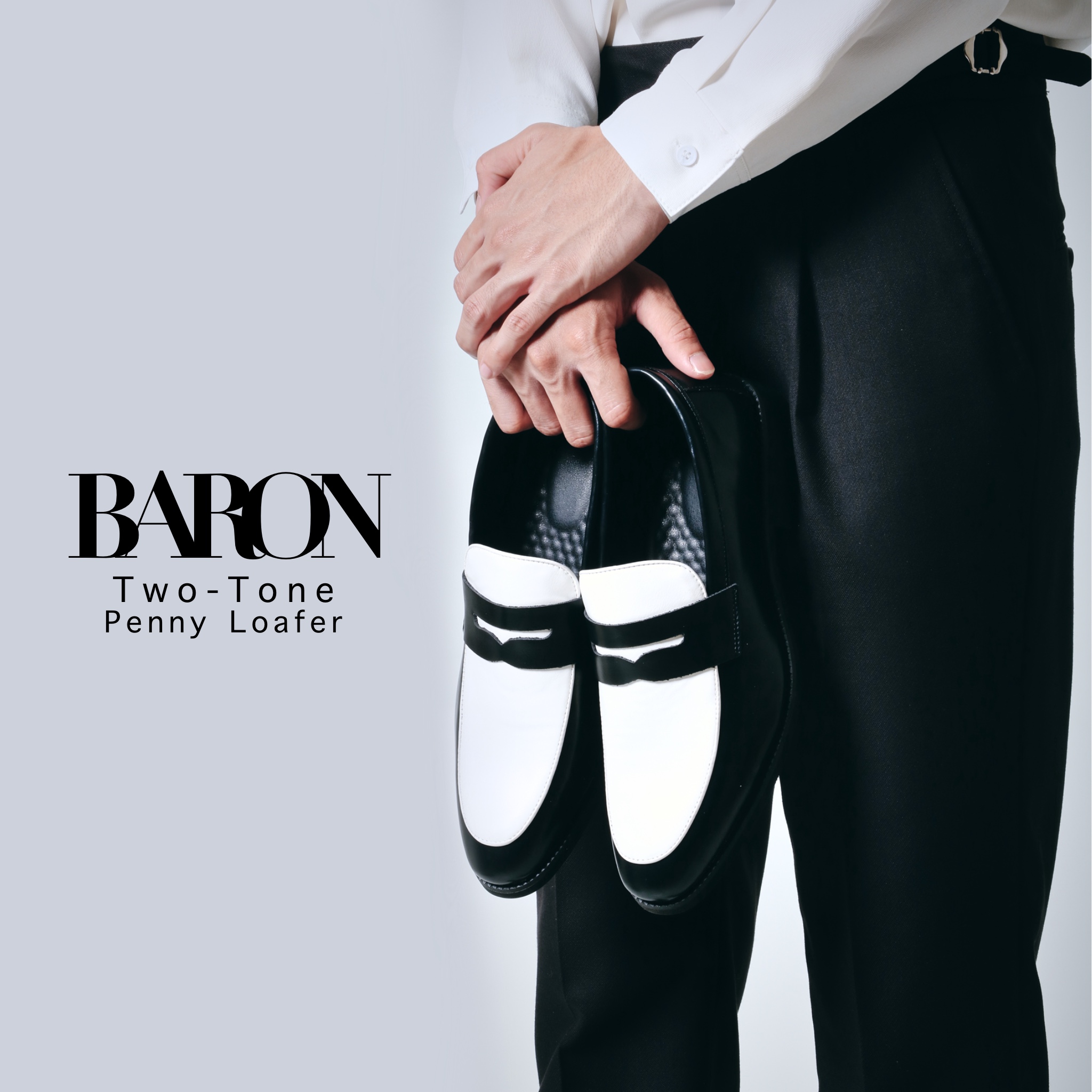 BARON Joseph Peny Loafers : Two-Tone รองเท้าโลฟเฟอร์หนังสำหรับผู้ชาย ราคา 790 บาท*ส่งฟรี