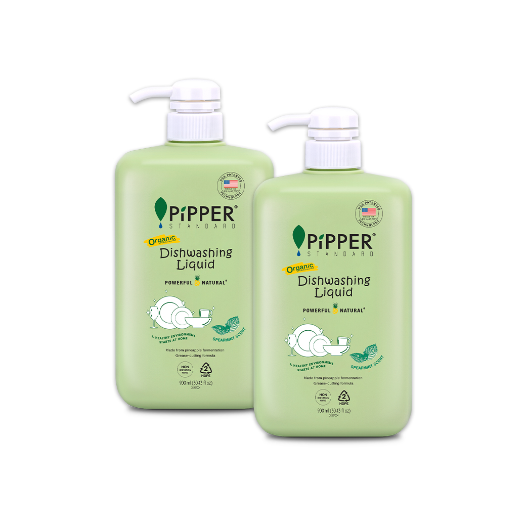 PiPPER STANDARD ผลิตภัณฑ์ล้างจานธรรมชาติกลิ่นกลิ่นสเปียร์มินต์ 900 มล. แพ็คคู่ : DWSP900(90710123) = 2 ราคา 378 บาท*ส่งฟรี