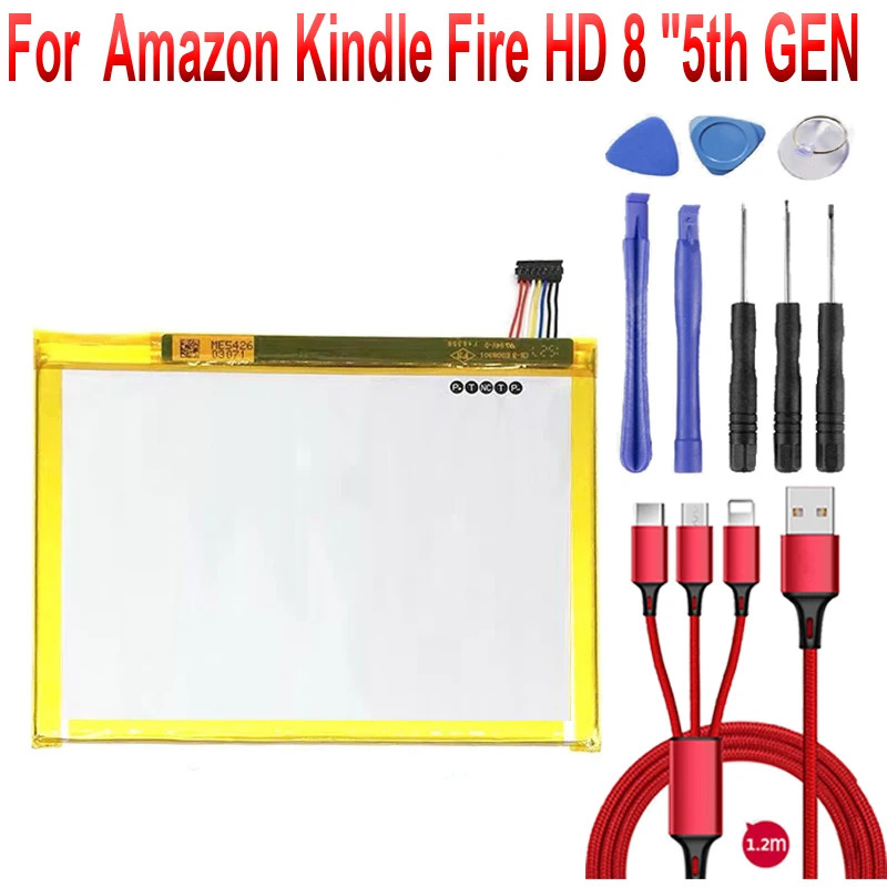 New brand 3210mAh Kindle Fire HD 8 "5th gen sg98eg, 58-000127, 26s709 USB cable Toolkit A cell ราคา 771 บาท*ส่งฟรี