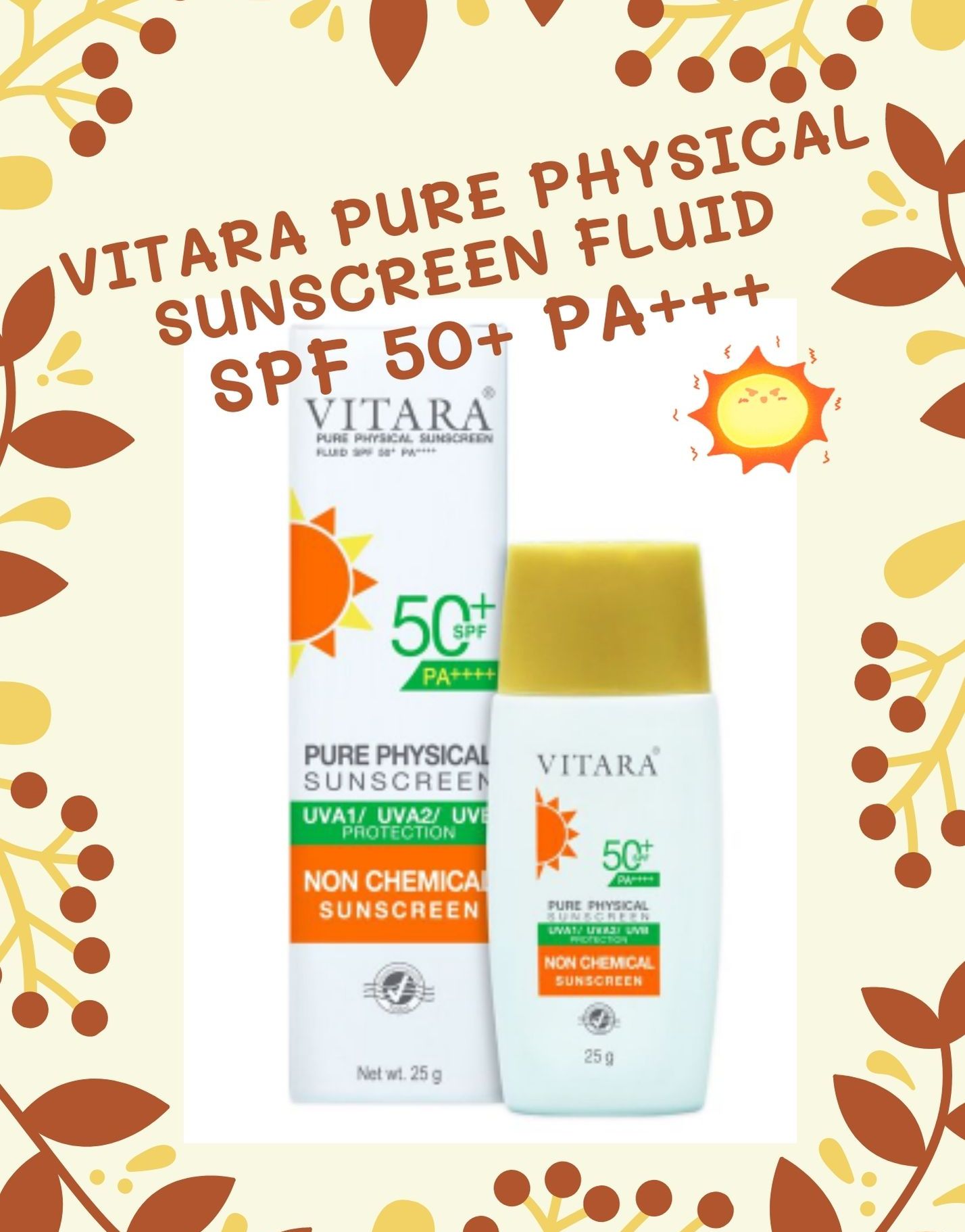 vitara pure physical sunscreen