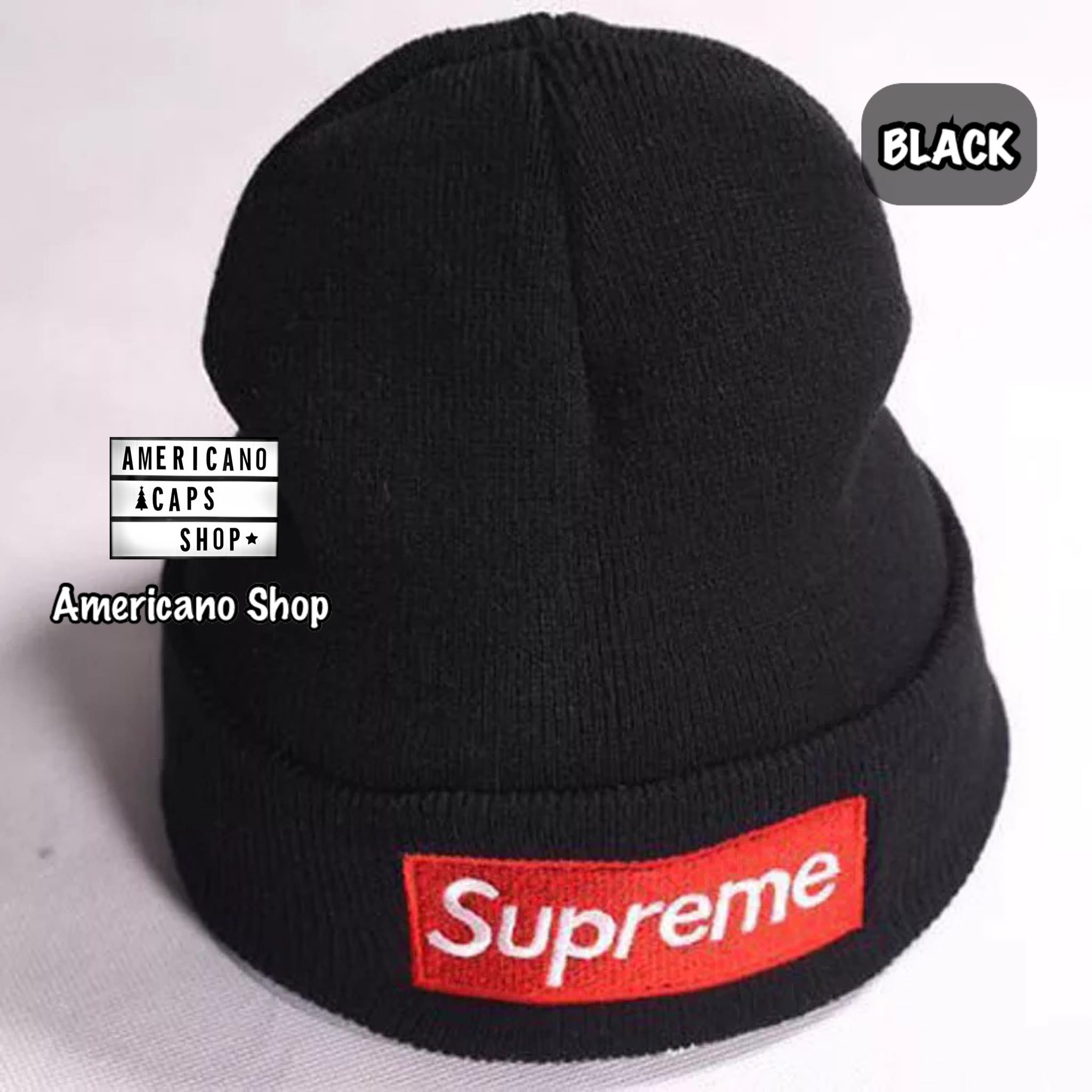 หมวกไหมพรมSupreme หมวกสุพรีม หมวกแฟชั่นเกาหลี งานป้าย 100% (ส่งจากไทย)