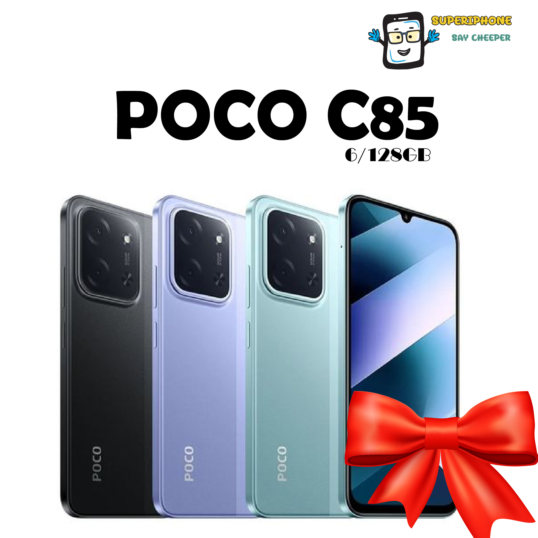 Poco C85 (6/128Gb) 6.9-Inch Screen, 6000Mah Battery, 50Mp Camera ราคา 3,161 บาท*ส่งฟรี