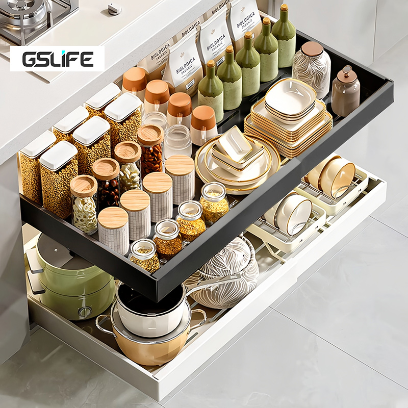 GSlife ความกว้างปรับได้ ดึงตะกร้า ตู้เก็บของภายในลิ้นชัก หยิบของได้สะดวกขึ้น ความจุที่มากขึ้น ราคา 469 บาท*ส่งฟรี