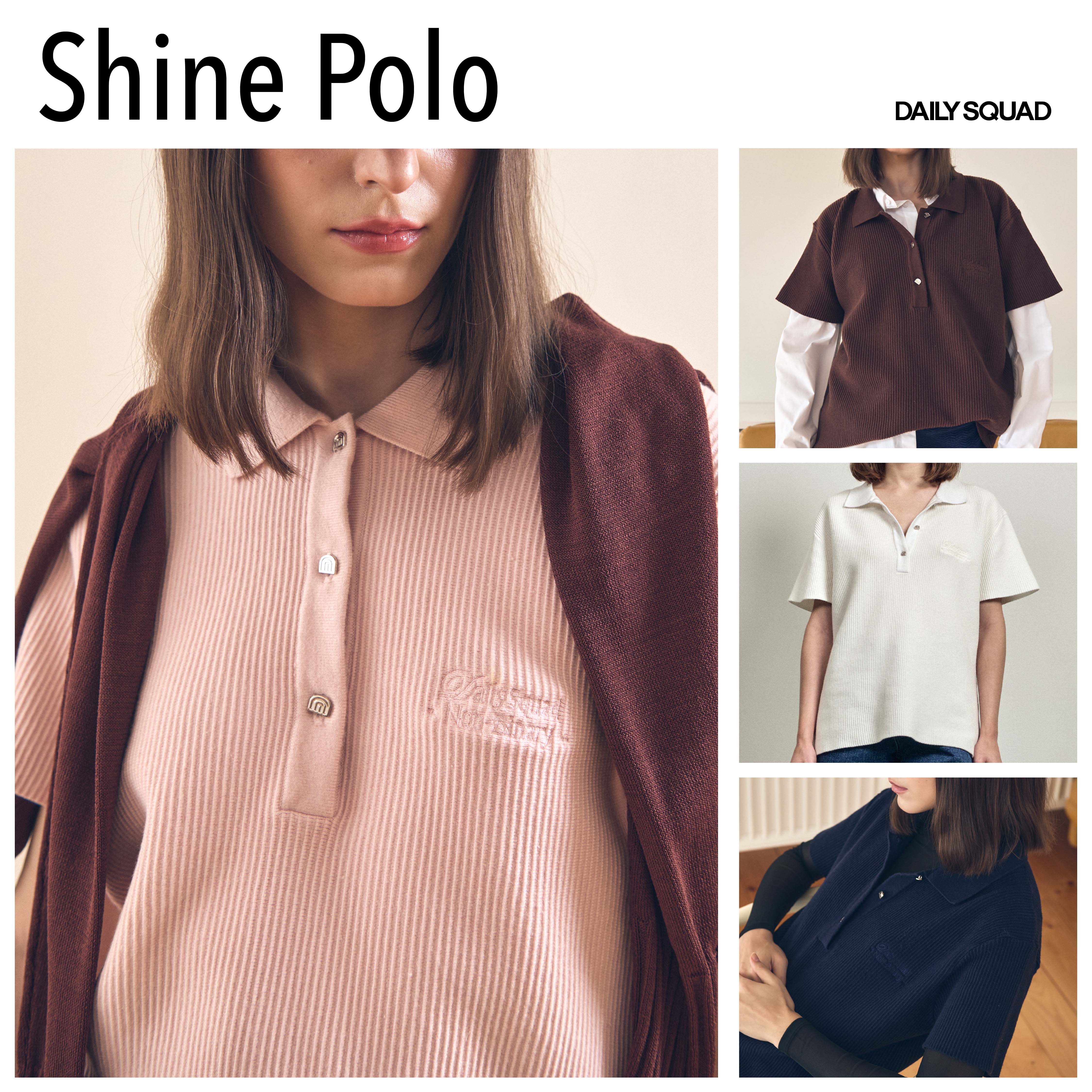 Daily squad shine polo unisex ship date ราคา 1,475 บาท*ส่งฟรี