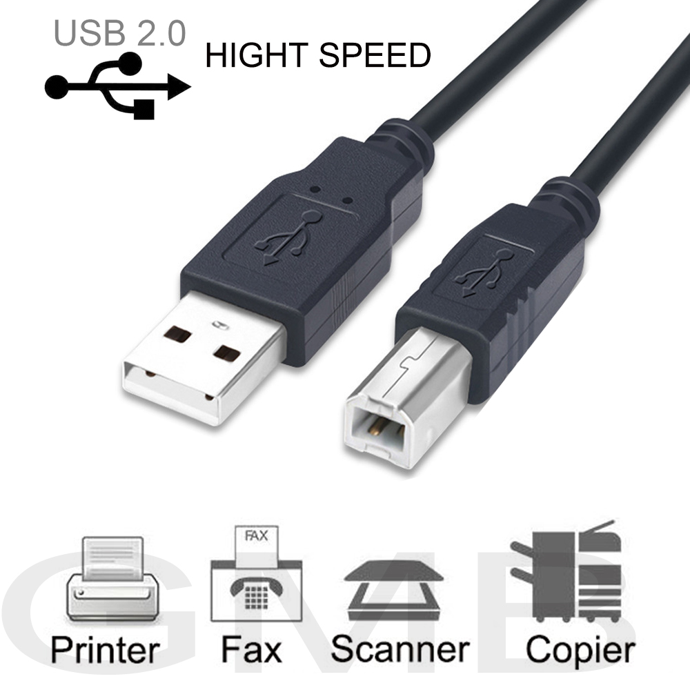 สาย USB Printer Cable สายปริ้นเตอร์ สแกนเนอร์ USB 2.0 ความยาว 1.5เมตร / 3เมตร Type A Male To B Male ใช้ได้กับเครื่อง Canon Epson Brother HP Samsung Ricoh Lexmark Fujitsu ปริ้นเตอร์ A60