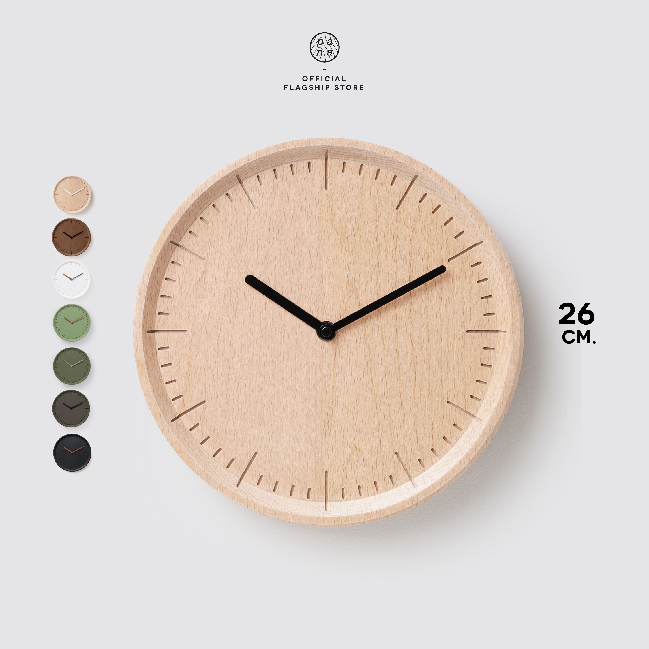 Pana Objects Meter 26 cm Wall Clock Wall Clock Smooth Running Movement No Noise ราคา 1,890 บาท*ส่งฟรี