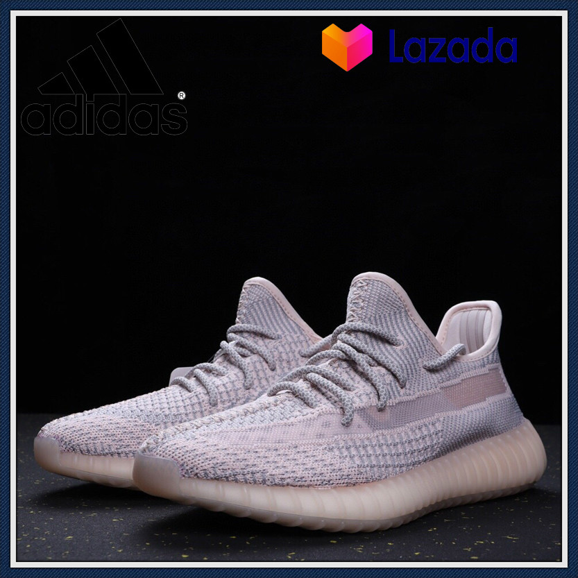 Adidas yeezy boost 350 v2 รองเท้ากีฬาน้ำหนักเบารองเท้าลำลองสวมใส่สบายดูดซับแรงกระแทกรองเท้าผู้ชายรองเท้าผู้หญิง running shoes