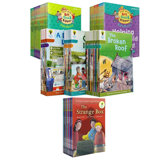 หนังสือเด็ก หนังสือฝึกอ่านภาษาอังกฤษ Oxford Reading Tree Biff, Chip & Kipper Hand หนังสือนิทานเด็ก ก่อนนอน เด็กเล็ก นิทานเด็ก ภาษาภาษากฤษ Level 1-12 เซท เล่ม English Learning Phonics Story Book Bed...