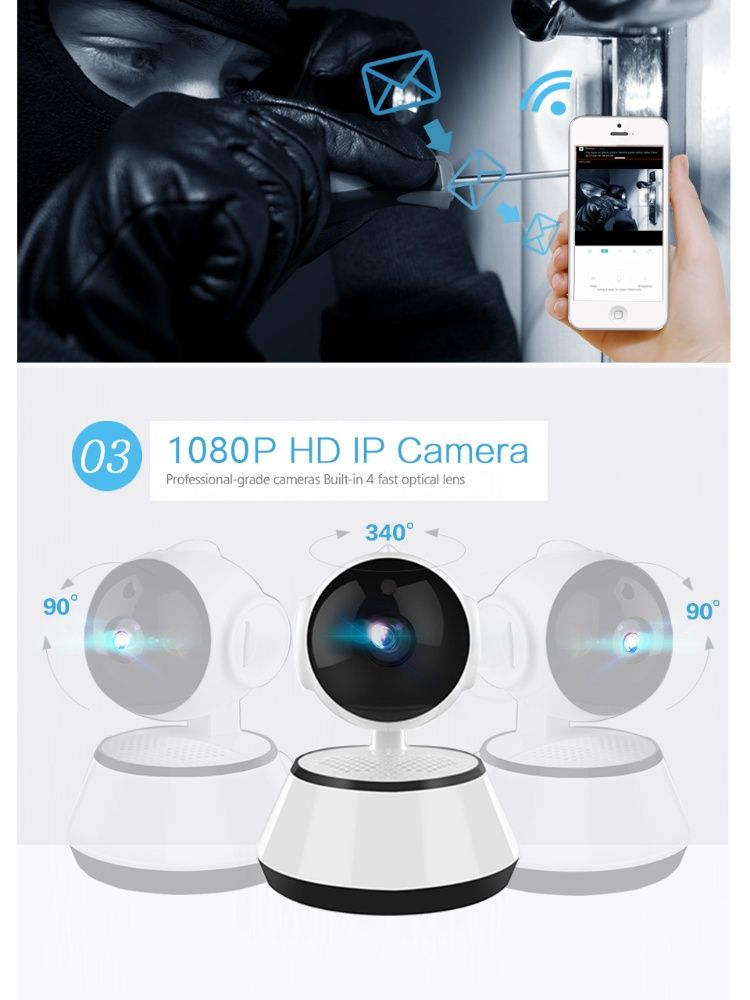 ข้อมูลประกอบของ Samsung กล้องวงจรปิด กล้องวงจรปิด กันน้ํา HD 1080P IP Camera เสียงสองทาง วิสัยทัศน์กลางคืน Baby Monitor Motion Detection V380 pro Panoramic CCTV Camera WIFI เชื่อมต่อกับโทรศัพท์