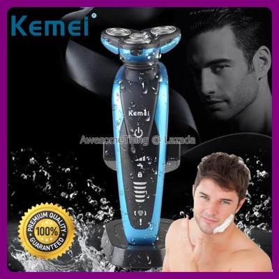 Kemei ที่โกนหนวดไฟฟ้า เครื่องโกนหนวดไฟฟ้า ที่โกนหนวด โกนหนวดไฟฟ้า เครื่องโกนหนวด แบบชาร์จใหม่ได้ 3D รุ่น KM-58892