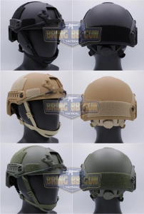 สินค้า หมวก Fast ปรับท้ายทอย (หมวกฟาส) (Fast Helmet MH type) รุ่น Upgrade Version No holes  ● น้ำหนัก : 800 กรัม ● ขนาด : กว้าง 27.5cm. ยาว 18cm.