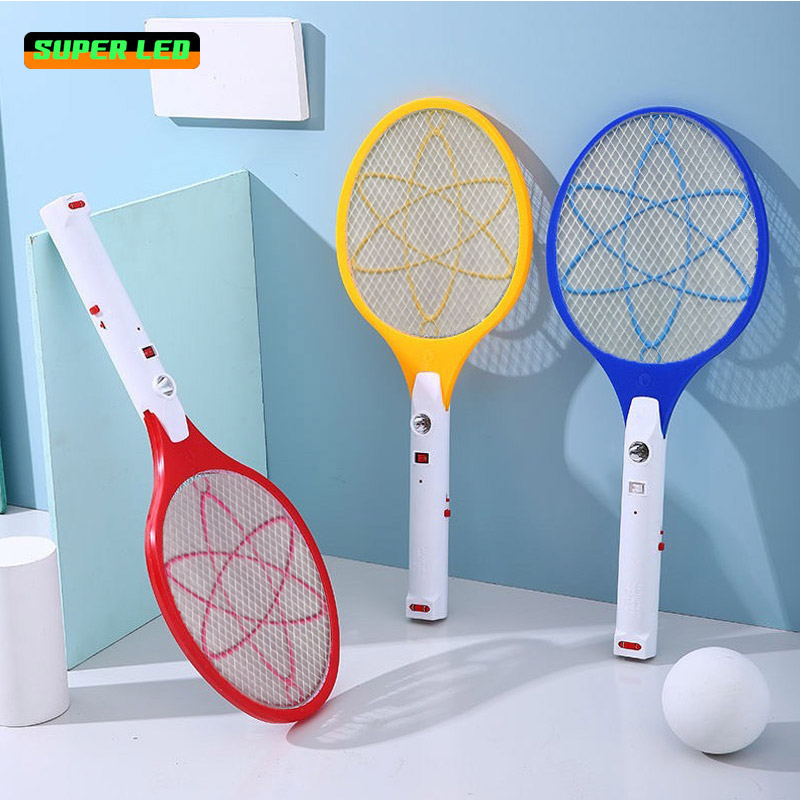 Electric mosquito swatter 2500V, electric mosquito swatter, electric mosquito swatter, rechargeable 3-layer House, safe, mosquito trap, mosquito repellent, not free bag ราคา 70 บาท*ส่งฟรี