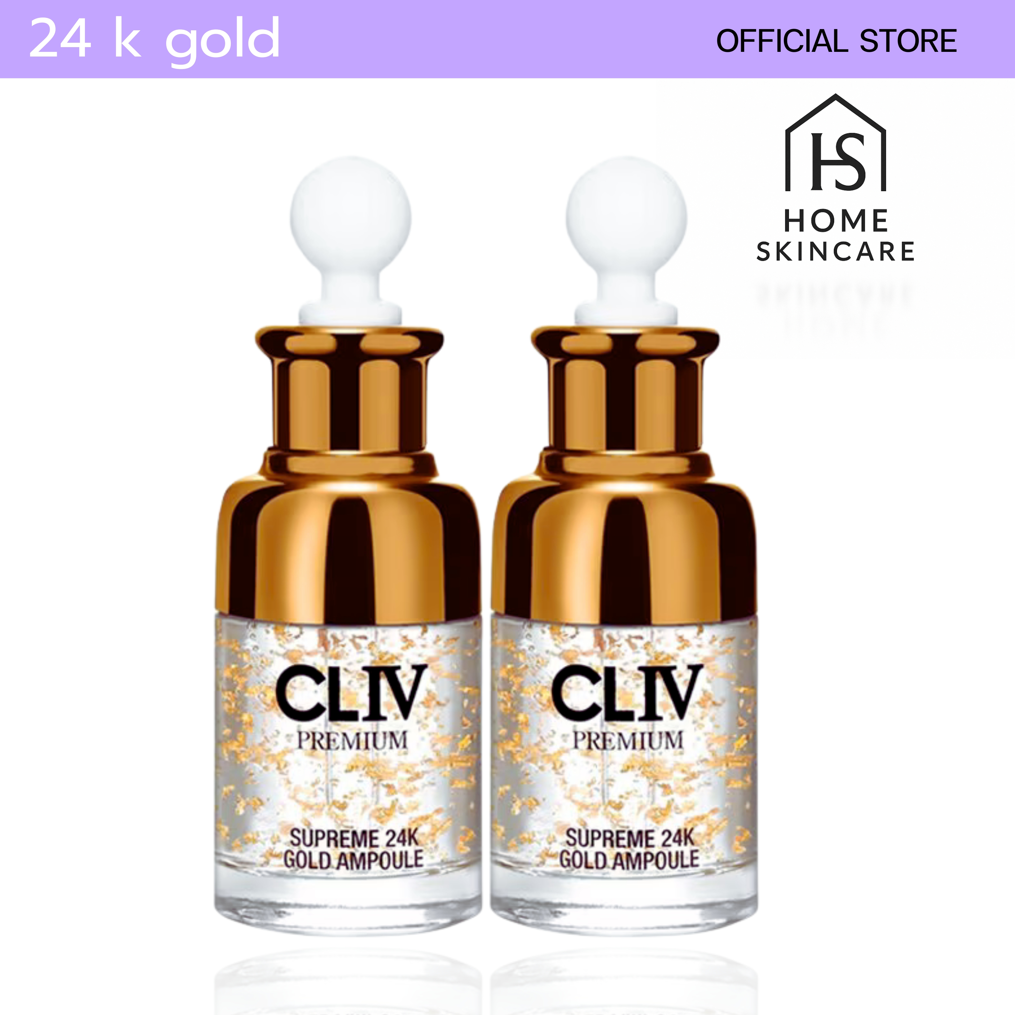 Cliv Supreme 24K Gold Ampoule, Facial Ampoule, Serum, Clear Face Serum, Serum Mixed with Premium Real Gold, Skin Care, Balances the Skin, Serum for Freckles, 24K Gold Serum ราคา 4,100 บาท*ส่งฟรี