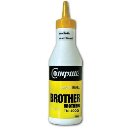 Compute Toner Refill Powder for Refilling Brother Tn-1000 / Tn1000 Cartridges for Brother Machines Brother Hl-1110, 1210W Dcp-1510 , 1610W, Mfc-1810, Mfc-1915W ราคา 200 บาท*ส่งฟรี