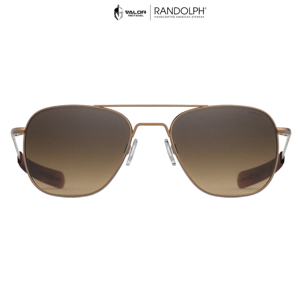 Randolph - Aviator - 22K Satin Chocolate Gold & Cape Sand Aviator Style Glasses, Sunglasses ราคา 17,000 บาท*ส่งฟรี