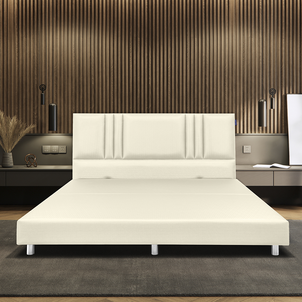 LADY AMERICANA ฐานรอง+หัวเตียง รุ่น LIBON สีขาว / หนัง PU Silk **ส่งฟรี พร้อมติดตั้ง ราคา 19,900 บาท*ส่งฟรี