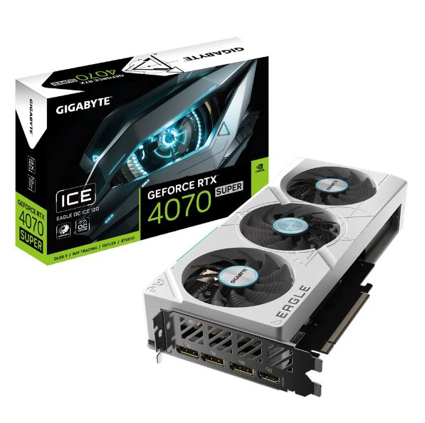 VGA (การ์ดแสดงผล) GIGABYTE GEFORCE RTX 4070 SUPER EAGLE OC ICE 12G - 12GB GDDR6X (GV-N407SEAGLEOC ICE-12GD) ราคา 29,770 บาท*ส่งฟรี