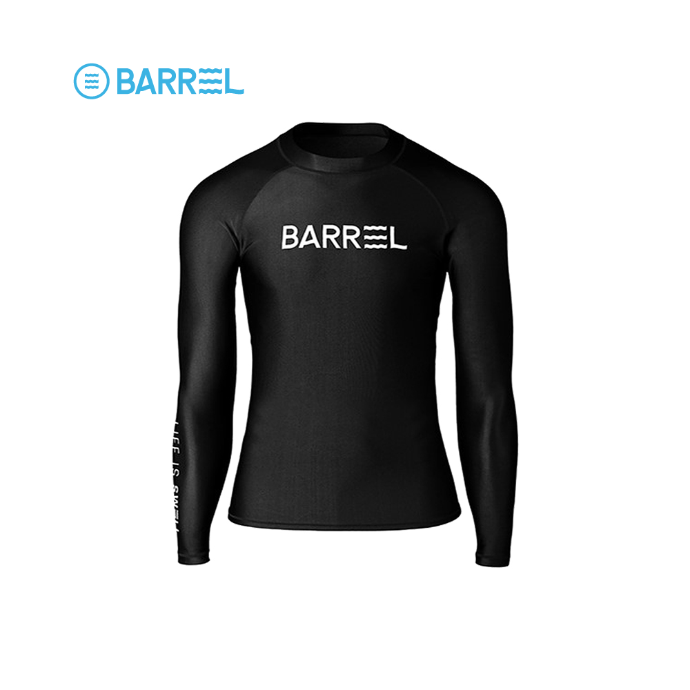 BARREL MEN BASIC SUN RASHGUARD - BLACK ชุดว่ายน้ำ ชุดว่ายน้ำแขนยาว ชุดว่ายน้ำผู้ชาย ราคา 1,374 บาท*ส่งฟรี
