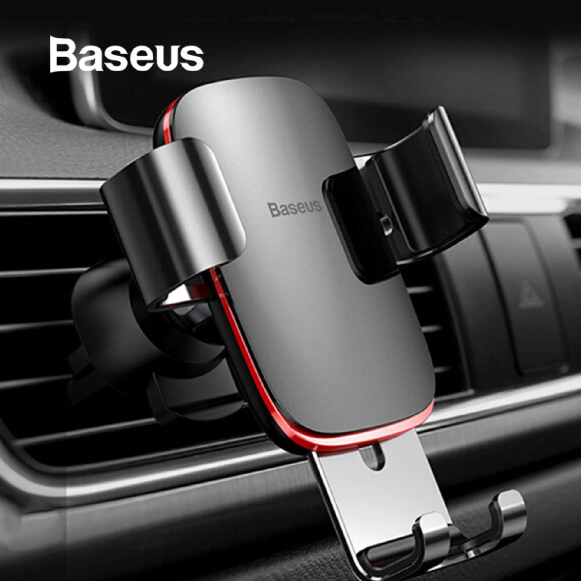 Baseus ที่วางโทรศัพท์มือถือในรถยนต์พรีเมี่ยม เสียบช่องแอร์แบบหนีบ อุปกรณ์จับยึดมือถือคุณภาพสูง ช่องแอร์รถยนต์ ขายึดมือถือในรถยนต์ (มี 4 สี) Baseus Universal Car Phone Holder