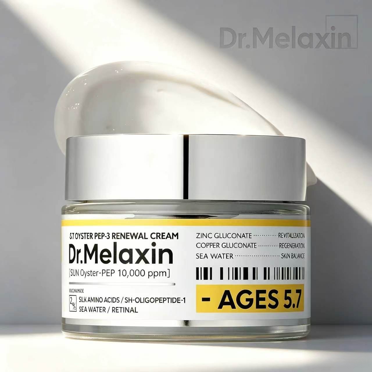 Dr. Melaxin Oyster Pep3 Skin Renewal Cream, Skin Nourishing and Revitalizing Cream, 50 Ml. The Oyster Extract Formula Helps Nourish Dry and Rough Skin. Increase Elasticity Provides Soft, Moisturizing Effect Skin Is Smoother and Has a Healthier Aura. ราคา 458 บาท*ส่งฟรี