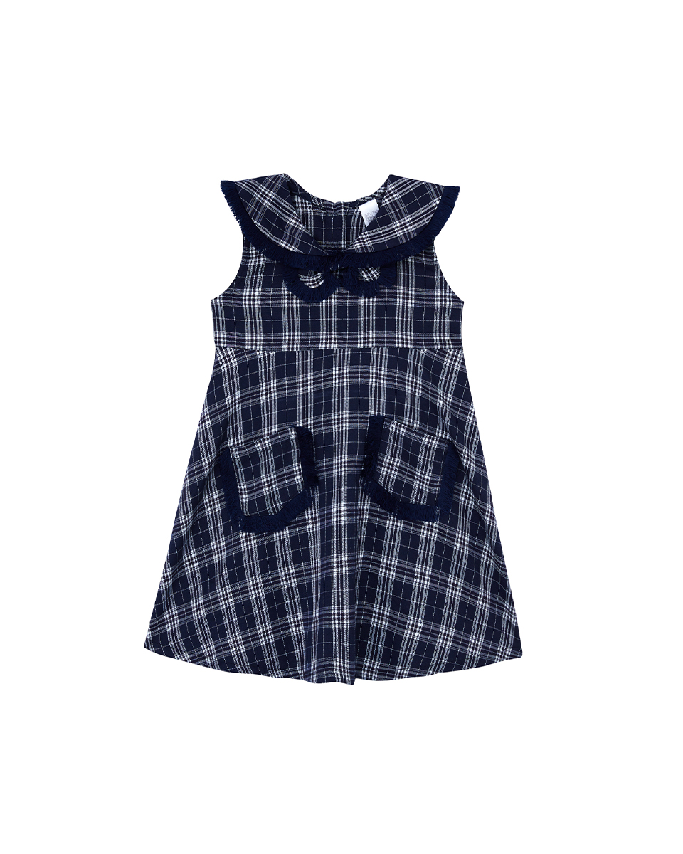 KLOSET Sleeveless With Pockets Dress (KID22-KD001)เดรสชุดเด็ก แขนกุด คอปก ราคา 1,975 บาท*ส่งฟรี