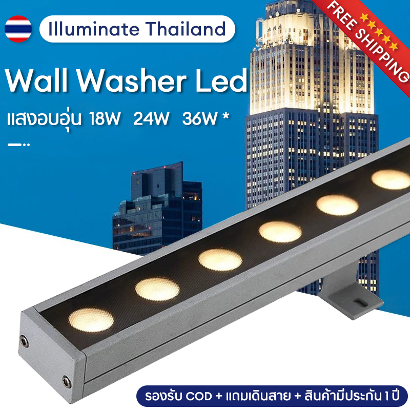 [Free shipping] Wall washer LED light dyed Tower light ac220v warm light 18W 24W 36W suitable for Villa, Hotel, Park, scenic spot etc.