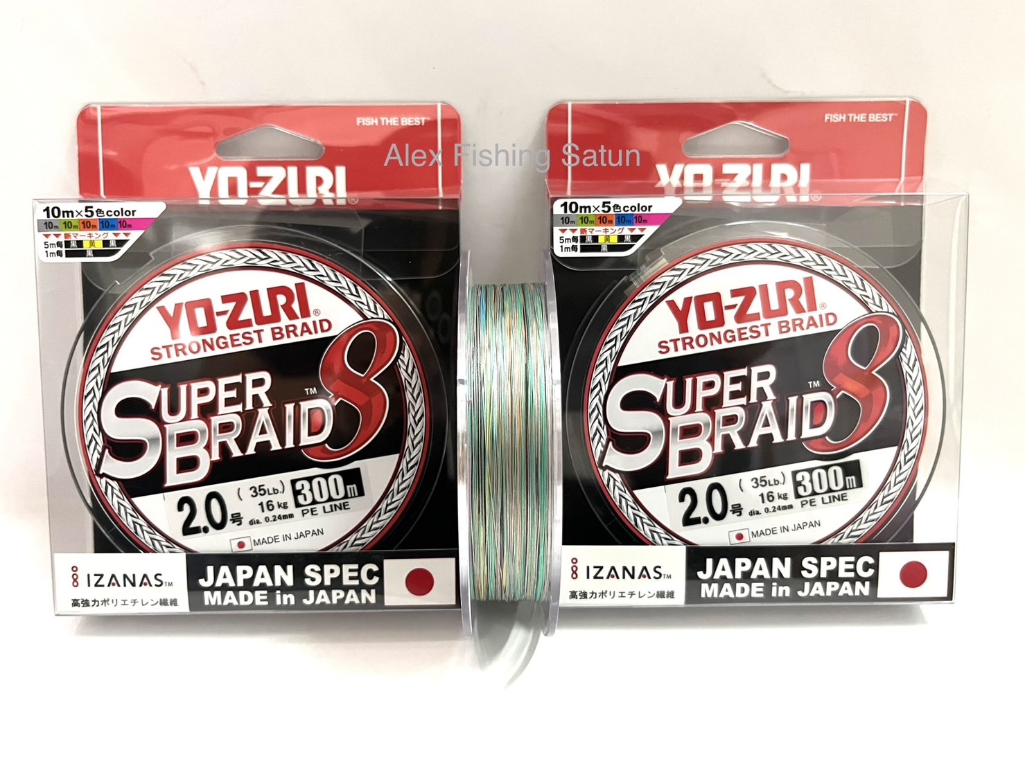 สายPE YO-ZURI Super Braid X8 Multi Color Made In Japan ยาว 300 เมตร