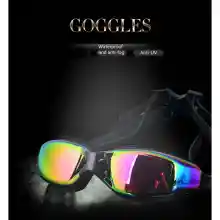 ภาพขนาดย่อสินค้าแว่นตาว่ายน้ำ แว่นตาสำหรับว่ายน้ำ ถนอมสายตา ป้องกันแสงแดด UV Swimming glasses / Goggle สีดำ เงิน ชมพู น้ำเงิน ฟ้าน้ำทะเล