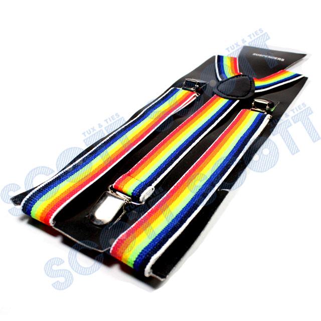 SCOTT Suspenders stripe Print- สายเอี้ยมเส้นเล็ก (Suspenders) ลายเส้นตรง คละสี สีสันสดใส เหลือง แดง เขียว กว้าง 2.2 ซม สำหรับคนสูงไม่เกิน 185 cm Braces Unisex สายรัดปรับได้ สายเอี๊ยมแฟชั่น VINTAGE สายเอี๊ยมลำลอง Commercial Western สายเอี๊ยม สายเอี๊ยมลำลอง