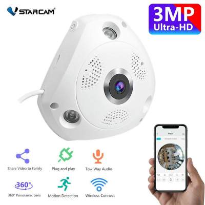 VSTARCAM 360 องศา ชัดถึง 3 ล้าน C61S FHD 1536P WiFi Panoramic IP Camera 3MP