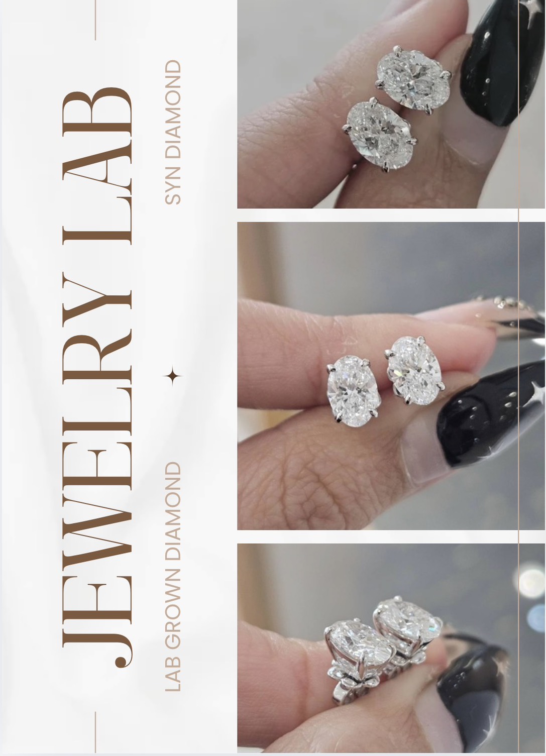 Oval Earrings, 1.05 Each, D-Vvs2 Cert.Igi, 9K White Gold Case E000585 ราคา 41,500 บาท*ส่งฟรี