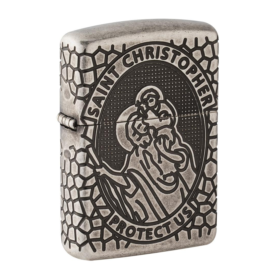 49160 Zippo Armor St.Christopher ของแท้ (Empty Zippo Lighter without Fuel ไฟแช็กเปล่าไม่มีเชื้อเพลิง) ราคา 3,760 บาท*ส่งฟรี