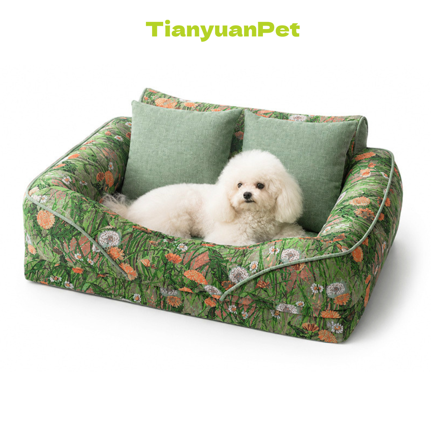 Petstar Pet Sofa Bed, Dog and Cat Cushion, Pet Bed, Cushion Thickness 8 Cm. Comes with 2 Pillows, Removable and Washable, Anti-Slip Base. ราคา 1,999 บาท*ส่งฟรี