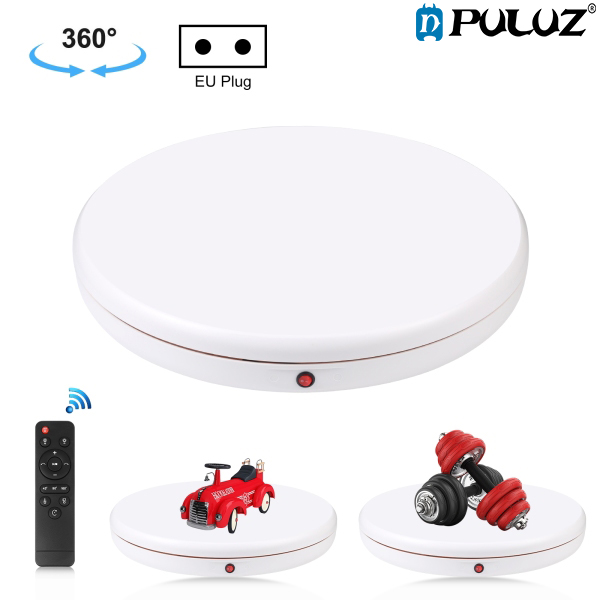 Puluz 45 ซม. การควบคุมระยะไกลการปรับความเร็วการหมุนเวียนการแสดงผลการหมุนเวียน, สีขาว, โหลด 100kg ราคา 5,655 บาท*ส่งฟรี