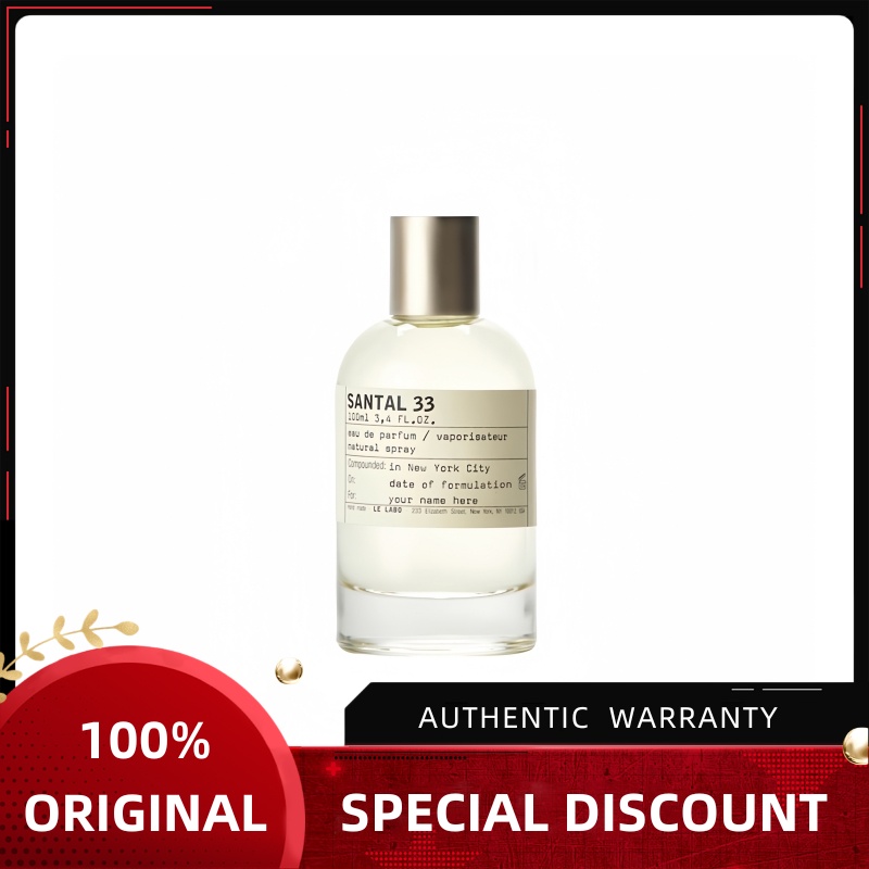 【100% Authentic】Le Labo Santal 33 - Eau De Parfum/100Ml Hot Sale ราคา 3,230 บาท*ส่งฟรี