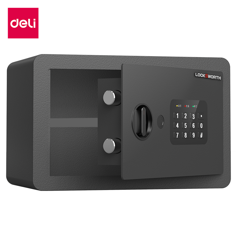Deli ตู้เซฟ ตู้เก็บของ ตู้อิเล็กทรอนิกส์ สแกนนิ้ว ระบบล็อครหัส กุญแจ เหล็กทั้งตู้ Safe Box ราคา 2,023 บาท*ส่งฟรี