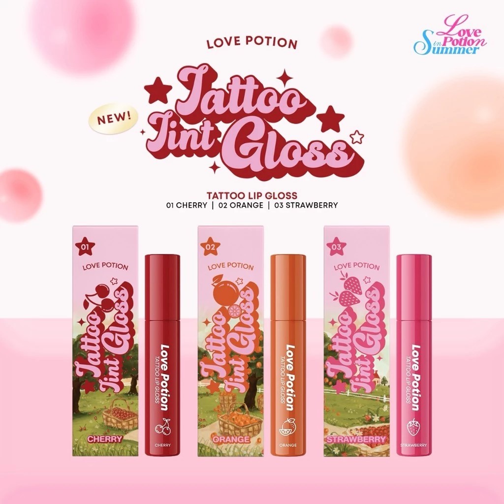 New!! Lip Tattoo Tint Lovepotion Tattoo Tint Gloss Love Potion Lip Tint Gloss ราคา 179 บาท*ส่งฟรี