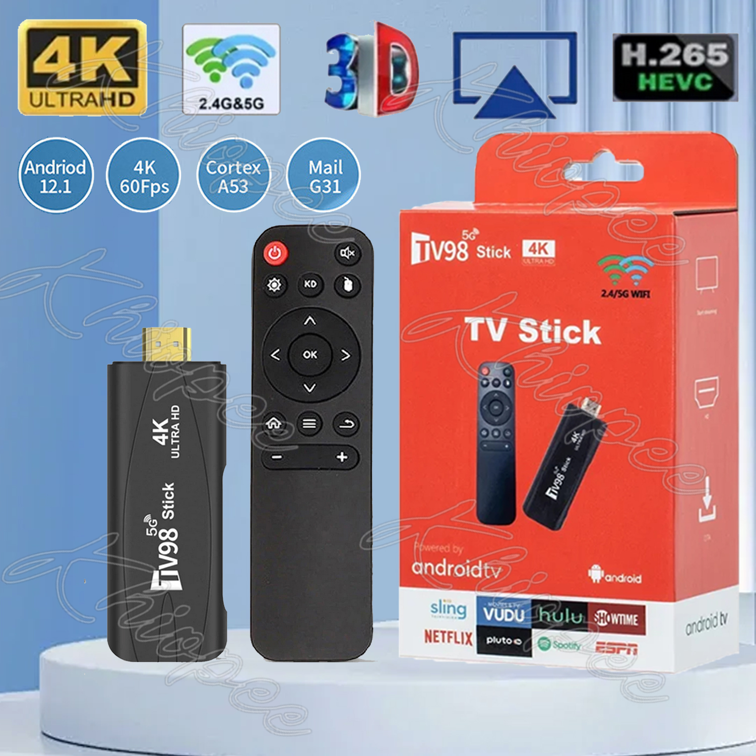 ทีวีสติ๊ก 4k Android TV Stick 4K แอนดรอยด์ทีวีสติ๊ก Android 12.0 พร้อมแอพ Netlfix Youtube TV box รองรับ Google Assistant กล่องดิจิตอล กล่องแอนดรอย 5G WIFI แอนดรอยด์ทีวี กล่องแอนดอยด์ กล่องดิจิตอลแอนดรอย mini stick tv 4k ทีวีstick ราคา 450 บาท*ส่งฟรี
