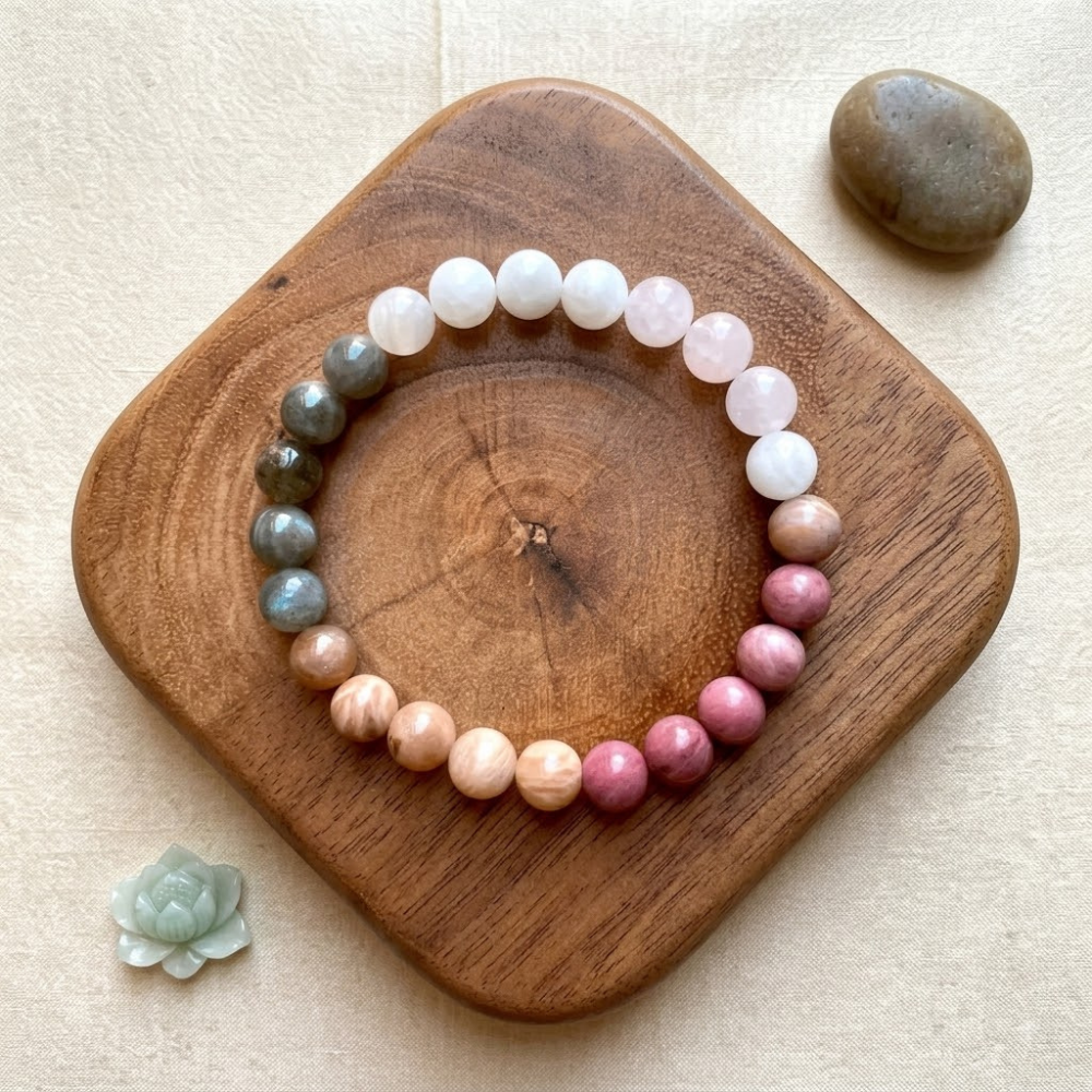📿   Auspicious Stone Bracelet, Model "Maha Ratnamanna" [Received Energy from Sacred Sites Both in China and Thailand].