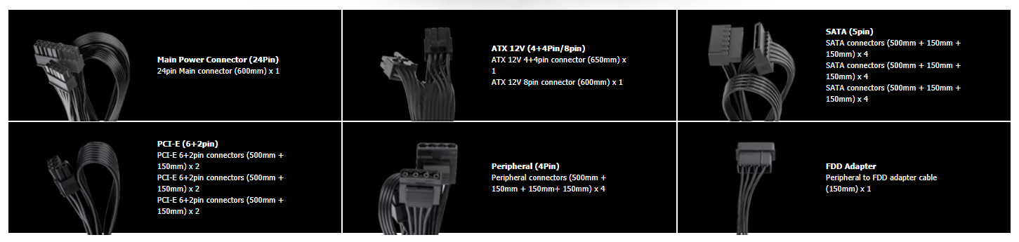 รูปภาพรายละเอียดของ Power S 850W (อุปกรณ์จ่ายไฟ) PSU Thermaltake Tower GF 850W 80 PLUS Gold พาวเวอร์ซัพพลาย ( เทียบเท่า RM850 ROG 850G AP850GM A850GF ) / 650W 750W 850W