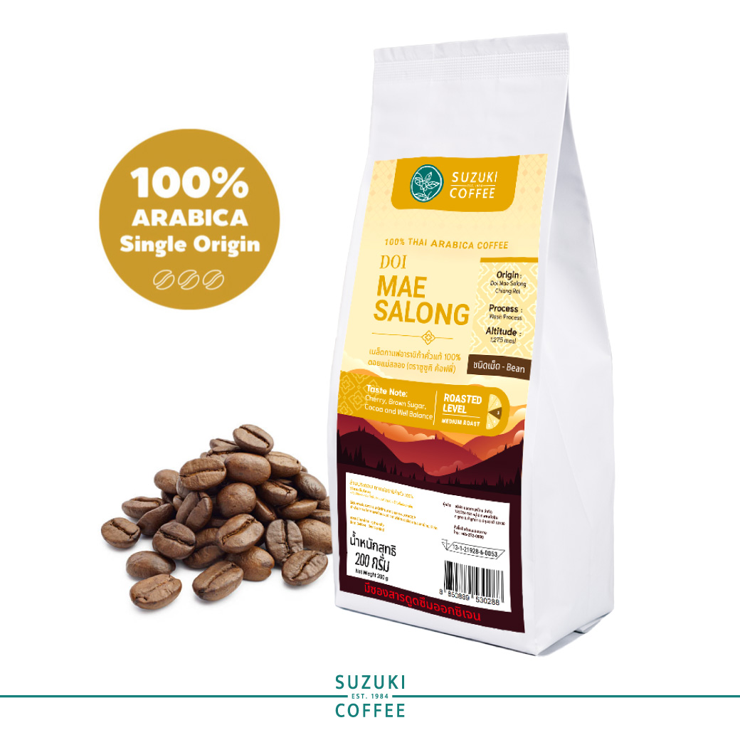 Doi Mae Salong 100% Arabica Thai Single Origin - Medium Roast ราคา 303 บาท*ส่งฟรี