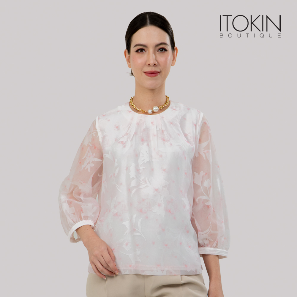 ITOKIN เสื้อเบลาส์ BURNOUT FLORAL BLOUSE W5B184 ราคา 1,590 บาท*ส่งฟรี