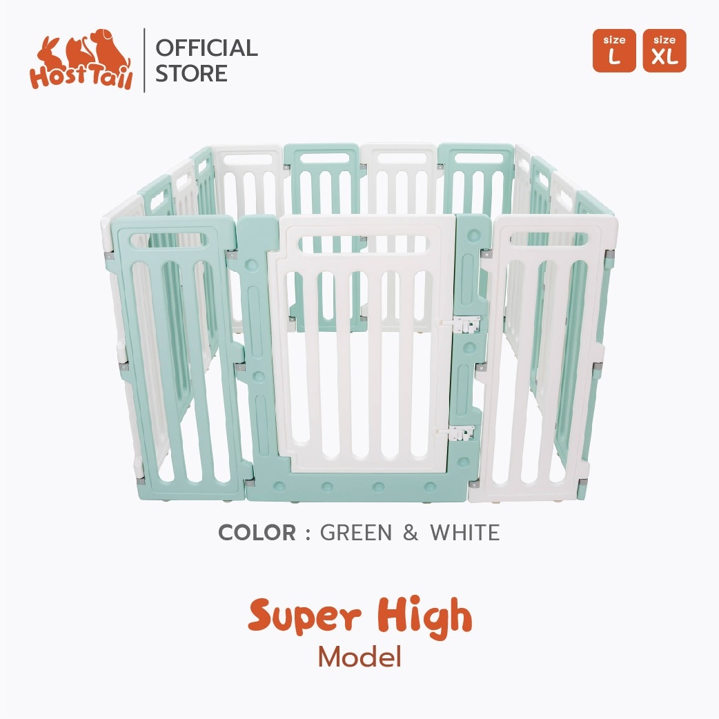 Hosttail คอกกั้นสุนัข รุ่น Super High 90 CM. คอกพลาสติก คอกหมา คอกแมว คอกกระต่าย คอกสัตว์เลี้ยง ราคา 4,265 บาท*ส่งฟรี